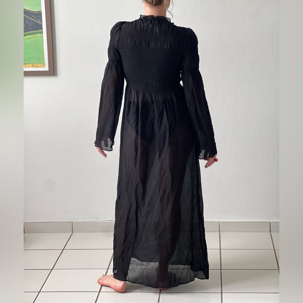 Sheer Black Cover up Dress - Picture 2 of 3